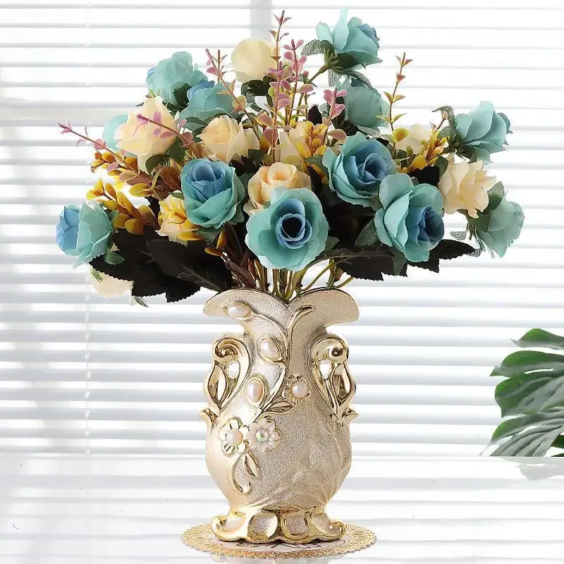 

【Bottle delivery mat】European ceramic countertop vase, living room flower arrangement, dining table ornaments