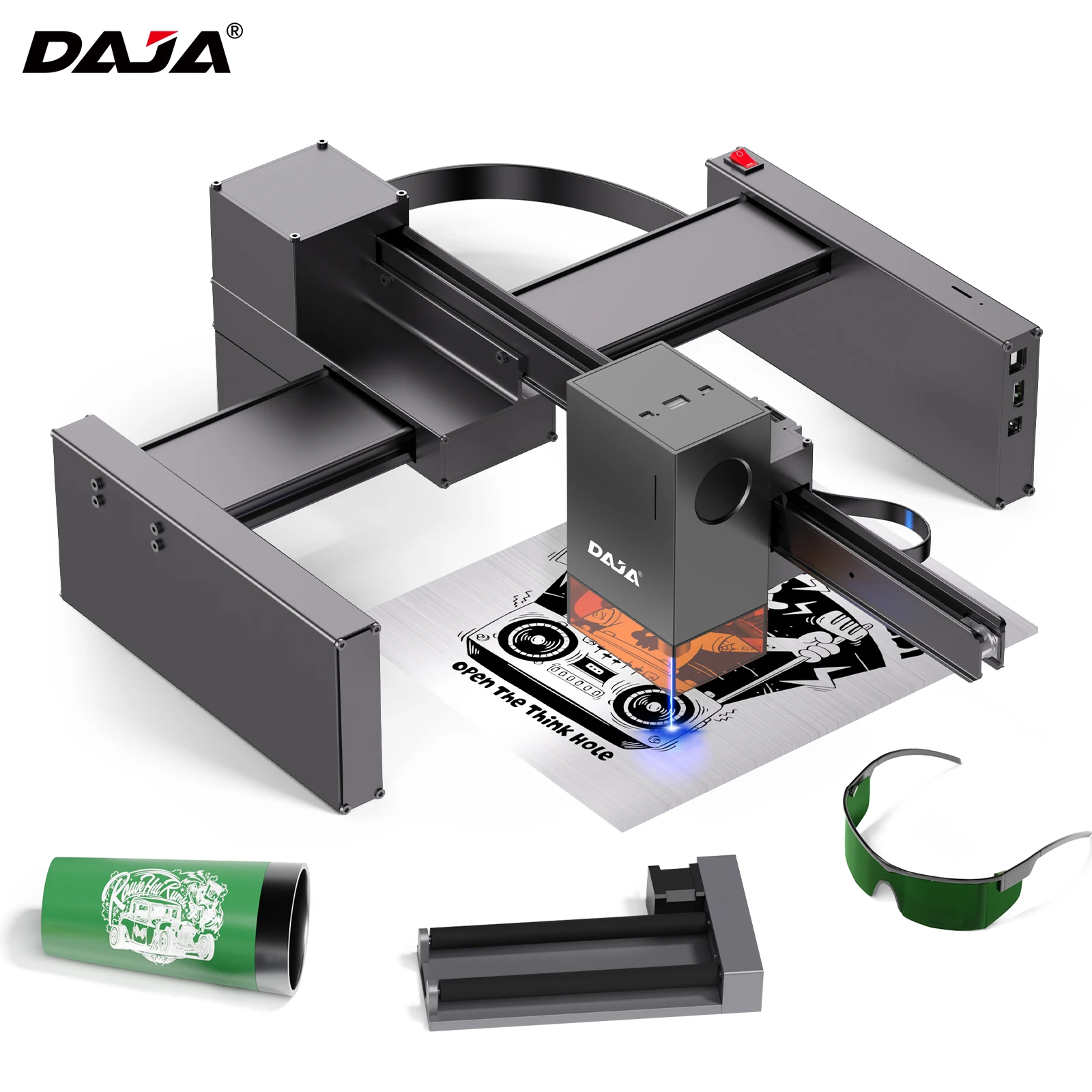 MR.CAR D2 PRO Laser Engraver CNC Business Portable Fast Engraving Stainless Steel Paper Glass Wood  Painted Metal Cut Wood Paper