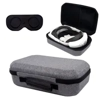 Waterproof Hard Carry Case with Lens Cover for Meta Quest 3 VR Headset and Game Controller Portable Storage Solution