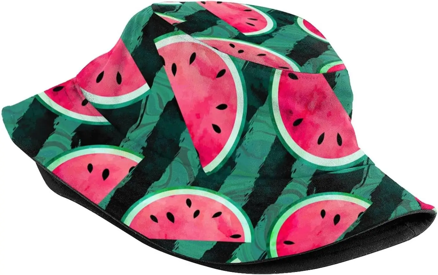 Watermelon Pattern Summer Fruits Bucket Hat Sun Beach Packable Fisherman Cap for Women Men Summer Outdoor Hiking