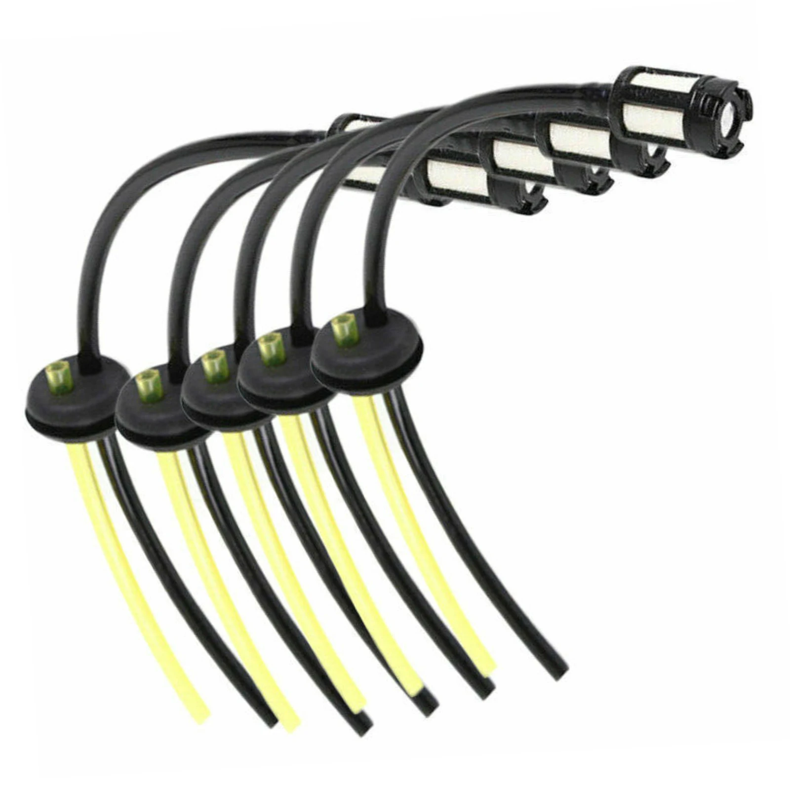 5 peças filtro de combustível mangueira vedação com lâmpadas priming para roçadora aparador de sebes jardim cortador de grama acessórios