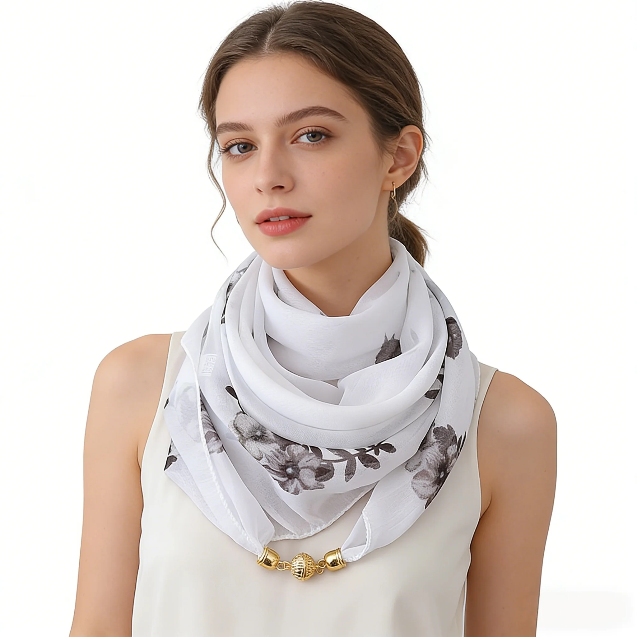 Chiffon Scarf for Women Lightweight Satin Bandanas Neck Hair Wrap for Sleeping Head Scarves Scarf Air Conditioner Neck Protector