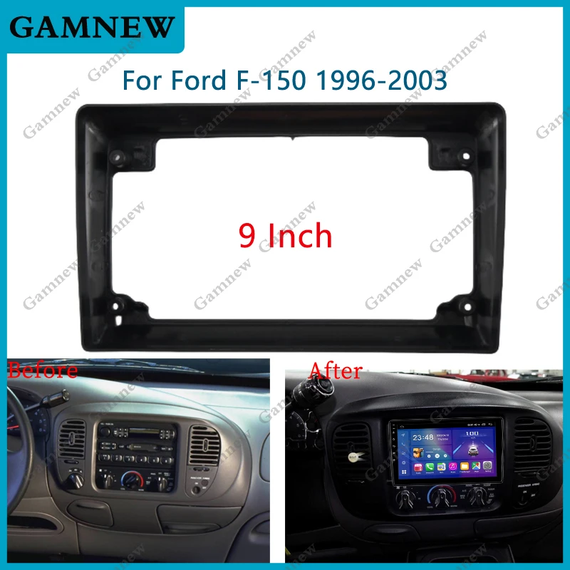 9 Inch Car Frame Fascia Adapter Canbus Box Decoder Android Radio Dash Fitting Panel Kit For Ford F-150 F150 1996-2003