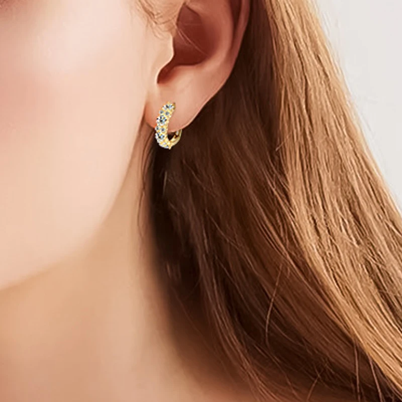 أقراط مويسانيتي من الفضة الإسترليني عيار 925 - بسيطة، أنيقة، كلاسيكية، متعددة الاستخدامات، عالية الجودة، مناسبة لكل من الرجال والنساء #5