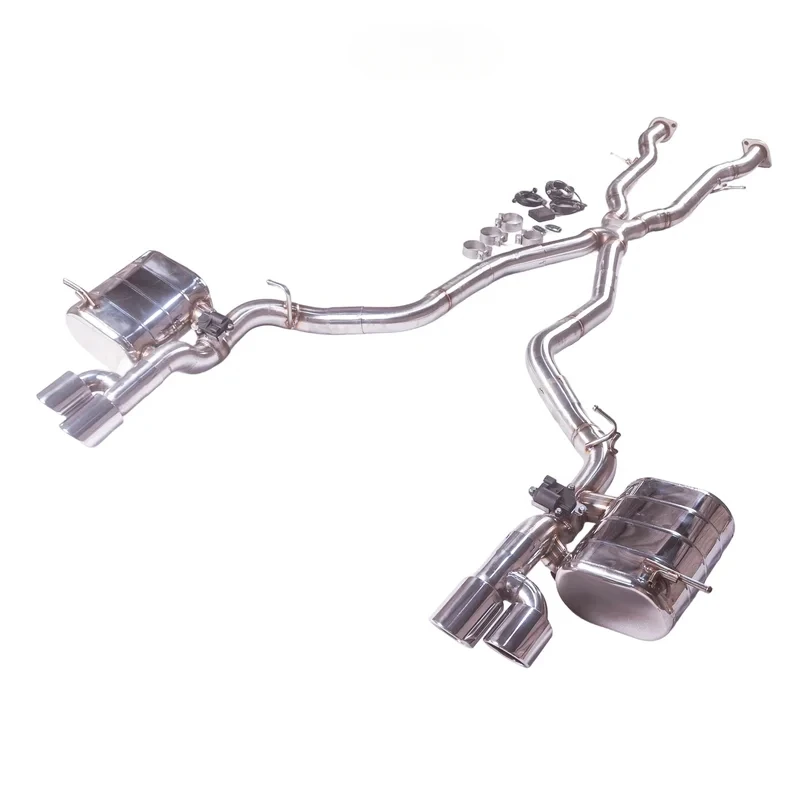 High‑Grade SUS304 Electric Valved Cat‑Back Exhaust Kit, Tuning Muffler Replacement Component For Grand Cherokee SRT 3.6L 2012‑20