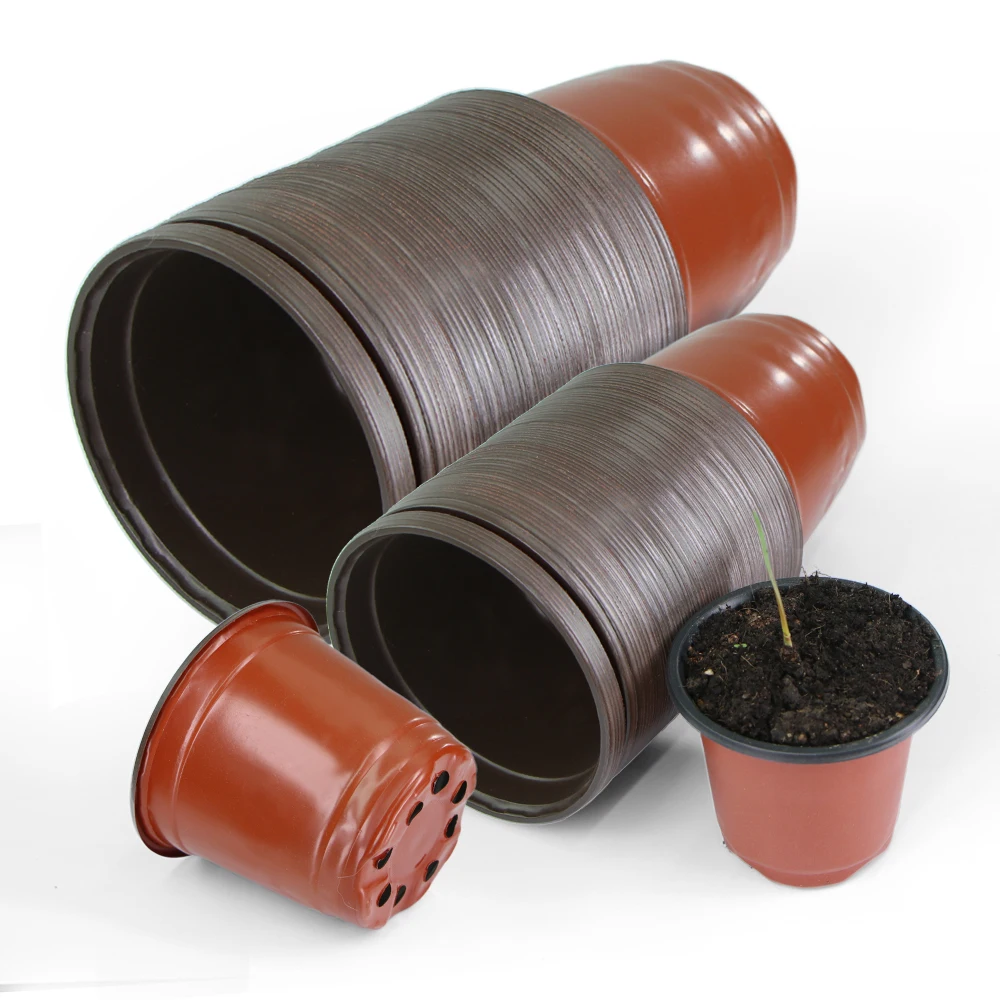 20 قطعة 9/10/11 سنتيمتر حديقة أواني الزهور البلاستيكية بسيطة الحضانة كوب وعاء عصاري لتربية البذور الزهور النباتات زرع الحاويات #1