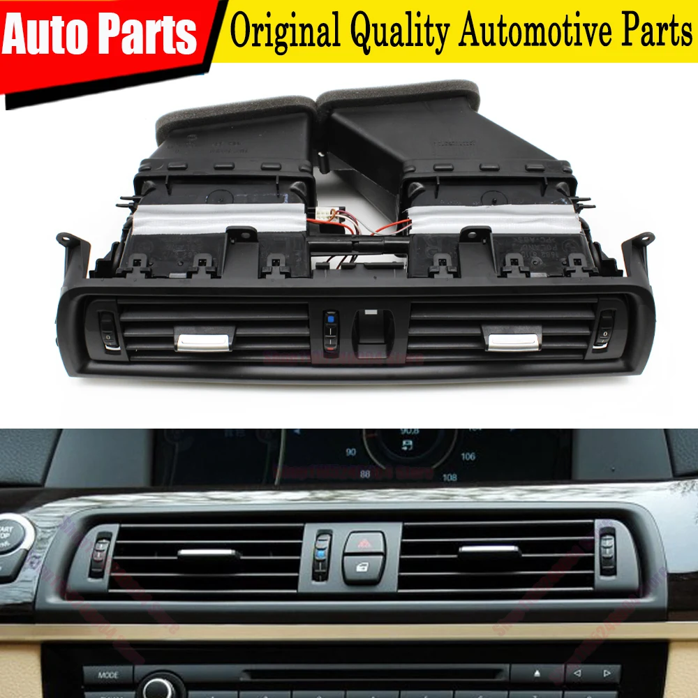 For BMW 5 Series F10 F11 2010-2017 Front Dash Central Air Conditioning Middle AC Vent Grille Complete Assembly 64229166885