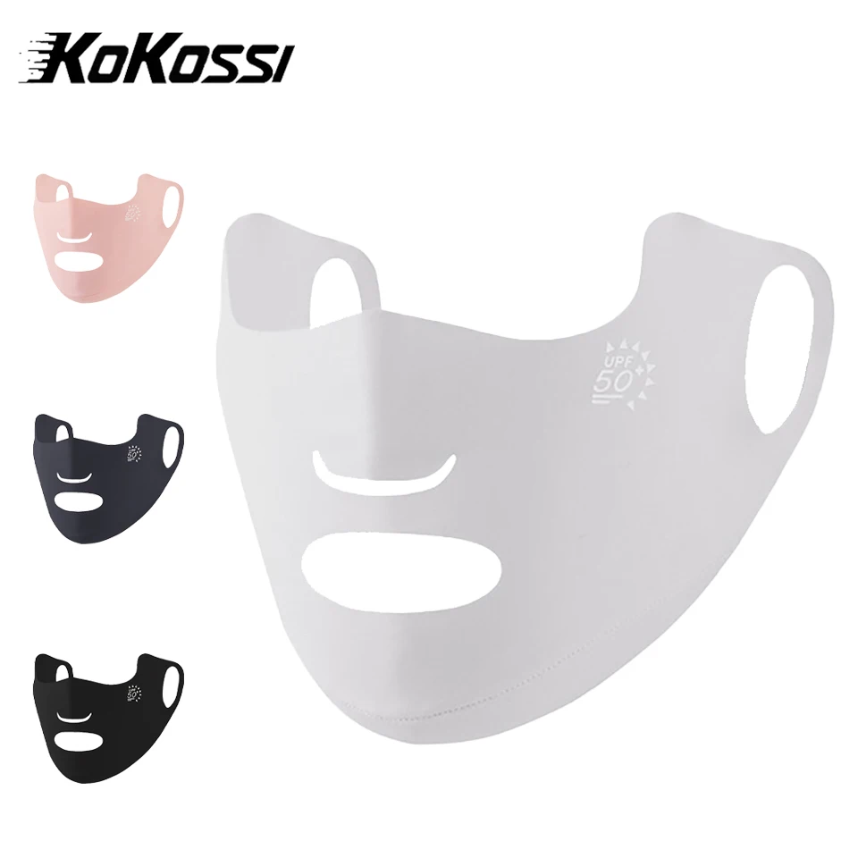 

KoKossi Women Breathable Ice Silk Mask Sun Protection Face Shield Washable Reusable Face Cover Outdoor Sunscreen Sport Bandana