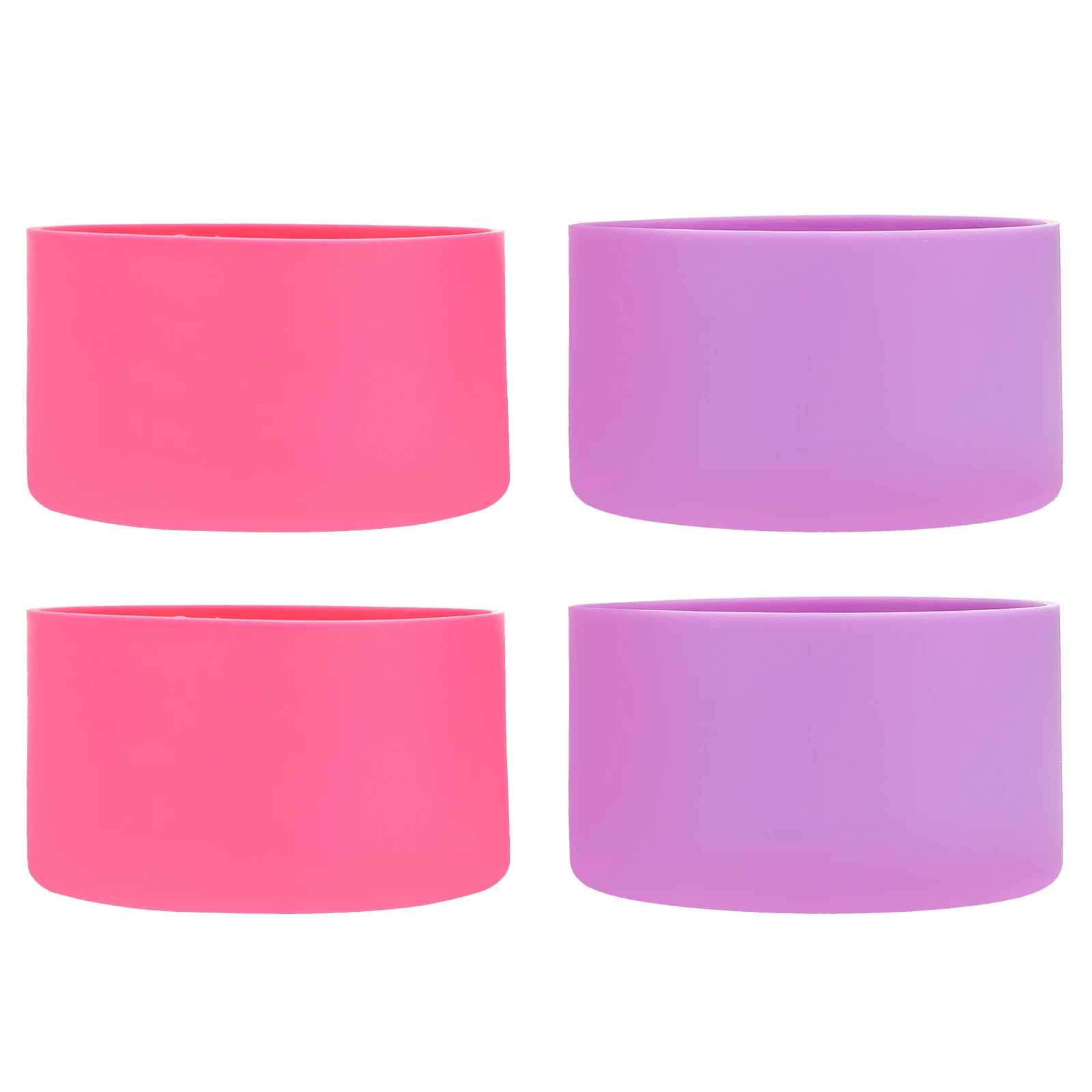 

4 Pcs Anti-slip Silicone Bottle Bottom Sleeve Versatile Cover Protector Flask Cup Heat-proof Elastic Design Water Condensation