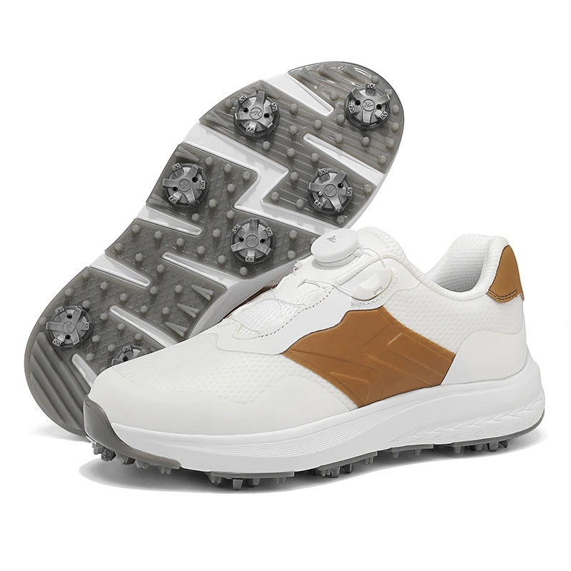 Calzado Deportivo Casual Unisex para Exteriores, Zapatos de Golf con Suela de Goma Profesional con Tacos Largos para Entrenamiento Físico, Calzado para Parejas