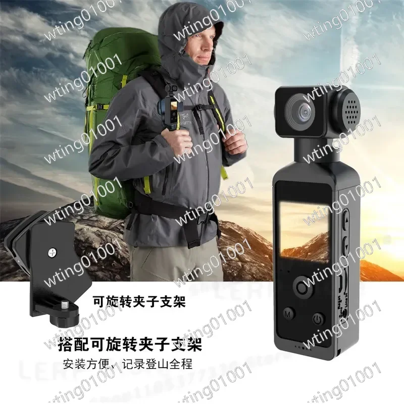 for New 4K Sports Pocket Camera with 270 Degree Rotating Lens HD Handheld Action Cam for Outdoor Riding and Adventure