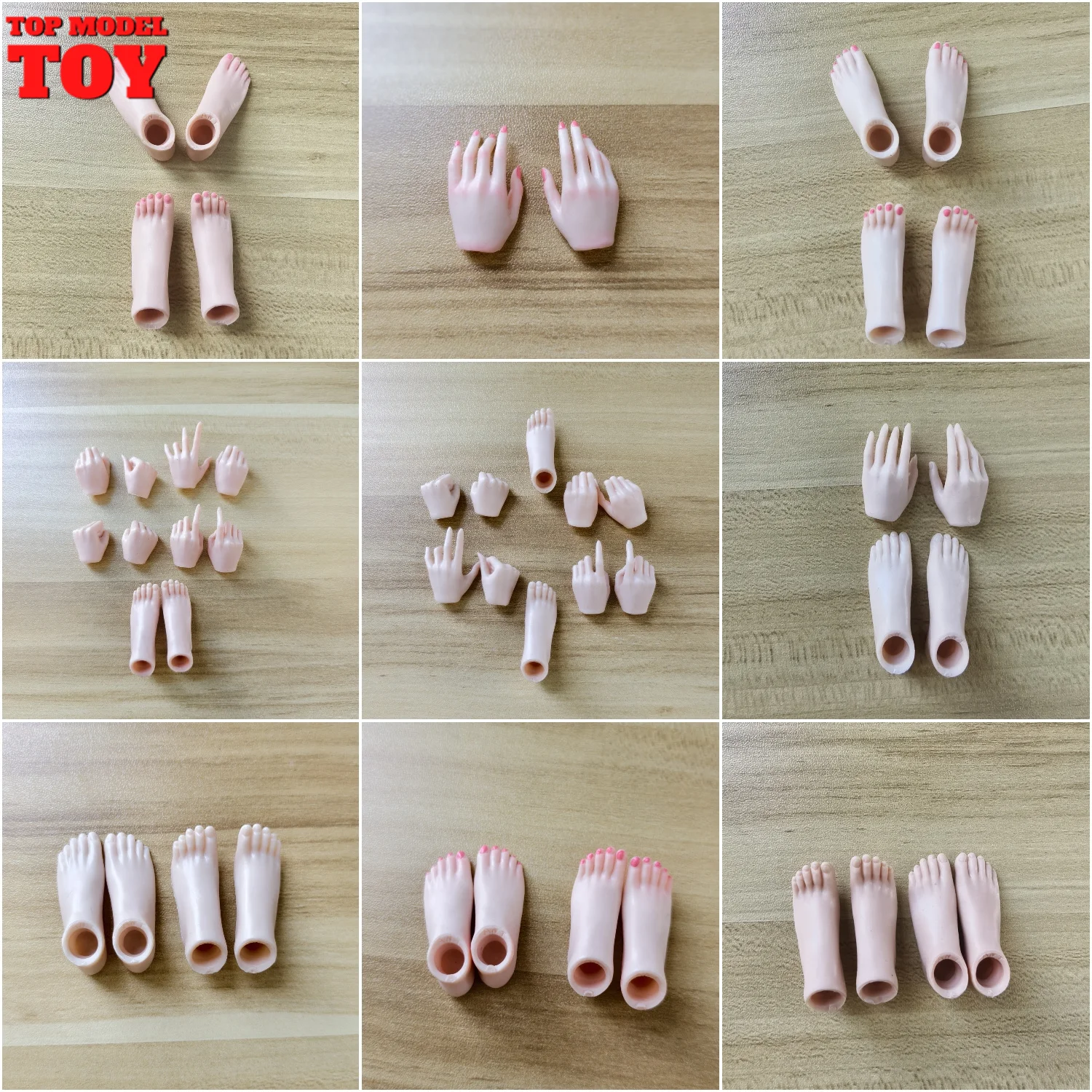 Defective 1/6 Hand Gestures Model Hand Feet Shape Body Accessories Fit 12'' AB001 TBL JIAOU Female Soldier Action Figure Dolls
