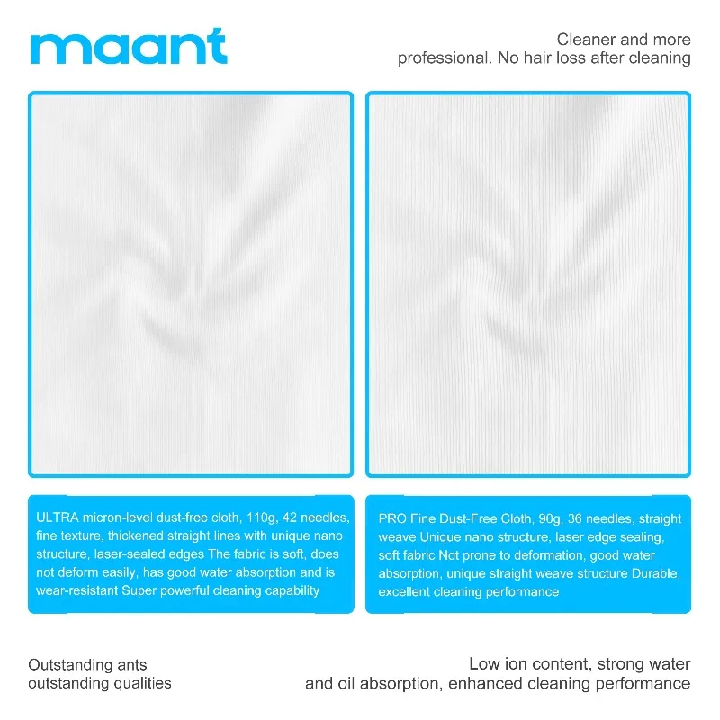 MaAnt MK-400P/U Blue Fairy Fine Dust-Free Cloth  for Cell Phone Repair Cleaning Screen Lenses Motherboard Absorbs Water Oil Tool