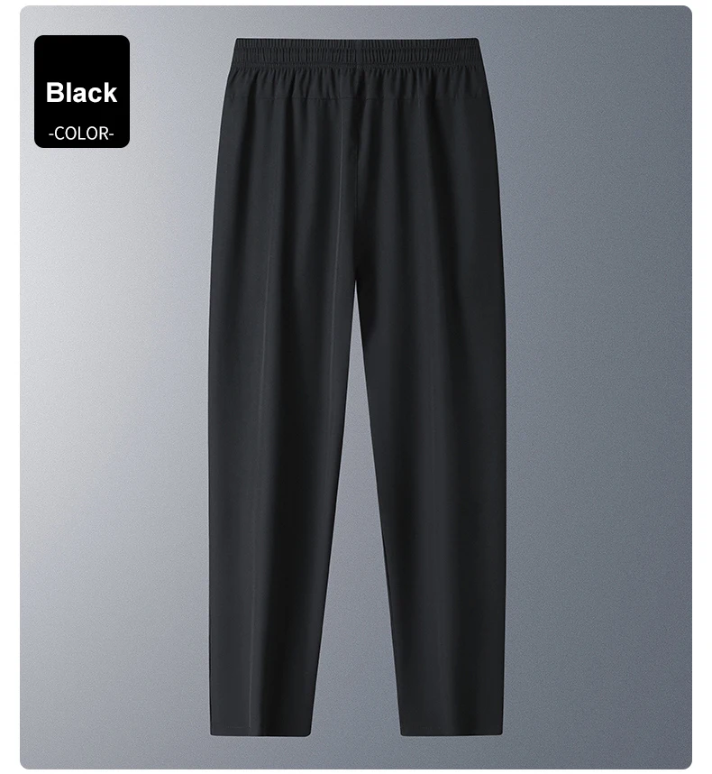 Laufhose, kühlende Sommerhose aus Eisseide, weiche, dehnbare Hose, lockere, lässige, schnell trocknende Workout-UV-Schutz, leichte Hose – Detail 6