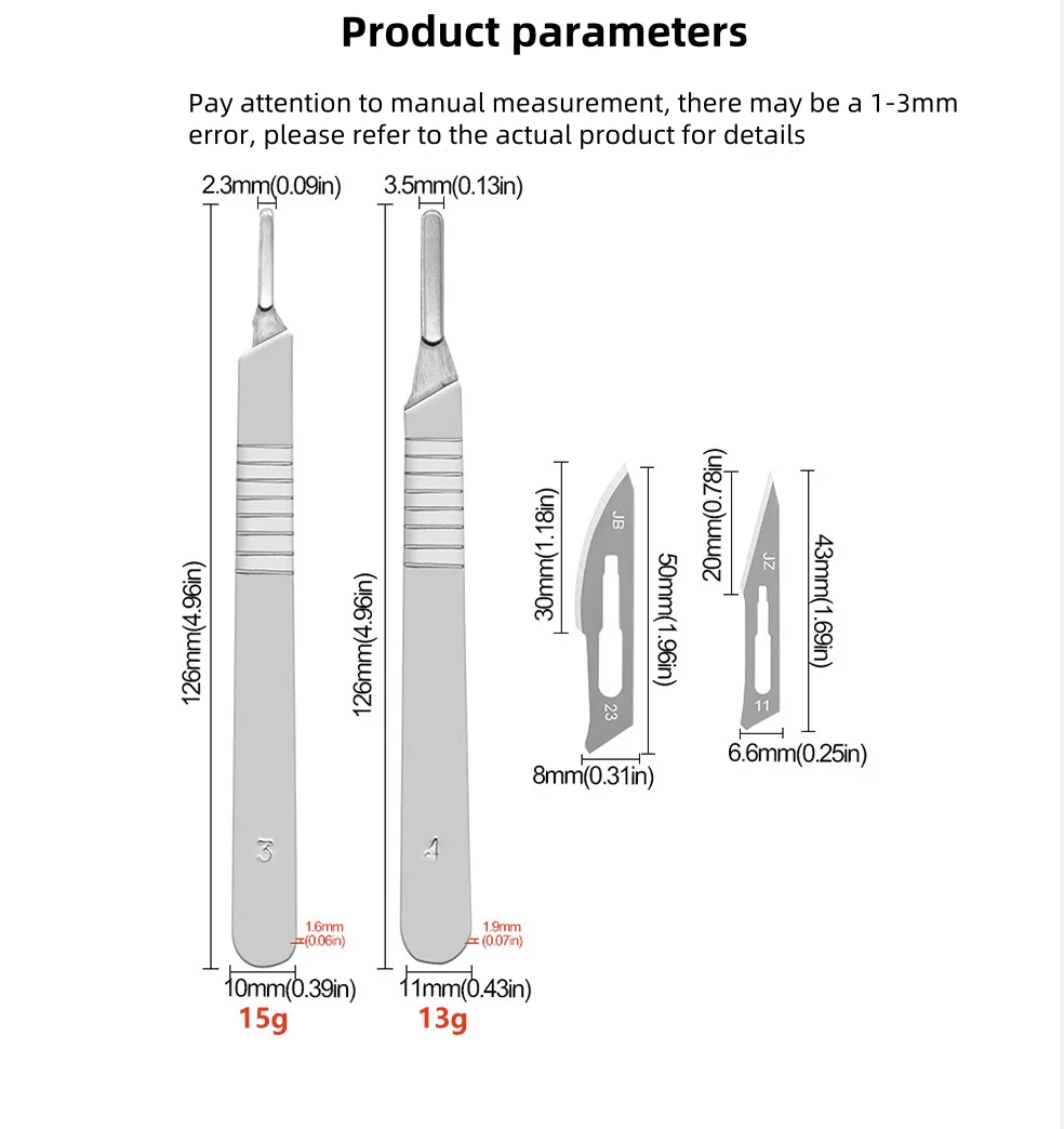 11 #   23 #   الكربون الصلب الجراحية مشرط شفرات مع مقبض النقش الحرفية السكاكين القاطع غرافر شاشة فيلم DIY أداة القطع