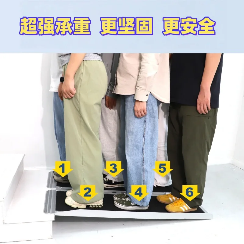 Portable Folding Aluminum Wheelchair Ramp for Stairs Steps Barrier-Free Access