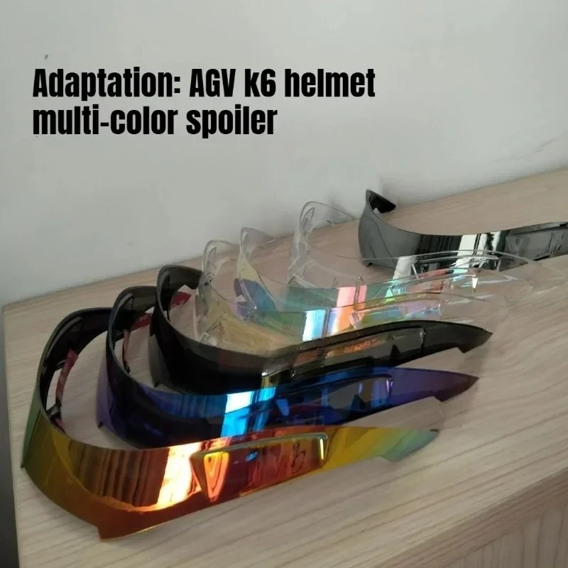 Motorcycle Helmet Colorful Spoiler Motorbike Rear Wing Air Duct Aerodynamic Racing for AGV K6 Attachment Tail Helmet Accessories