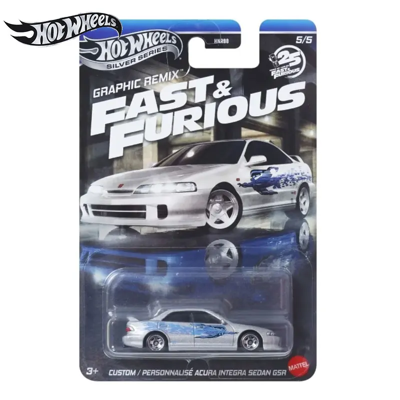 Mattel Hot Wheels Silver Series Fast & Furious 25th Theme Surtido 1/64 Coches Die-Cast - 2025 Nuevo modelo de vehículo de juguete