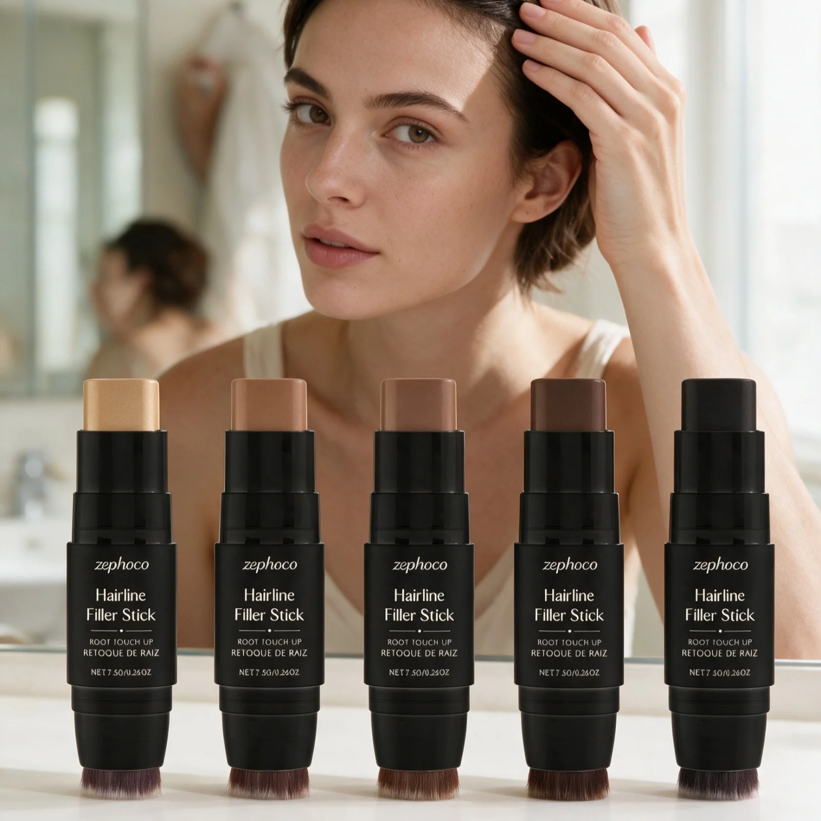 Zephoco Hairline Filler Stick Thinning Cover Create Fuller Look Waterproof Hairline Makeup Various Colors Hair Root Concealer