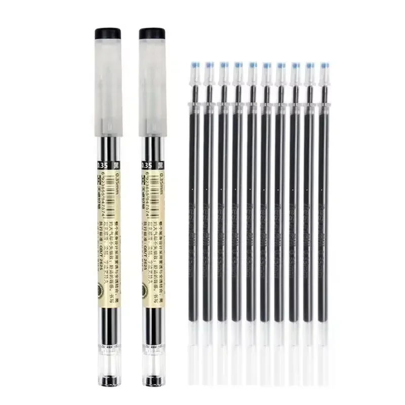 54-teiliges Set Japanische Feinschreibstifte 0,35mm Schwarz Blau Rot Tinte Gelstift Kugelschreiber Schule Büro Schüler Schreibwaren
