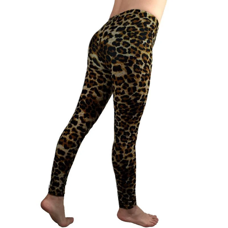 Fashion Casual Elastic High Waist Leopard Print Sports Yoga Pants