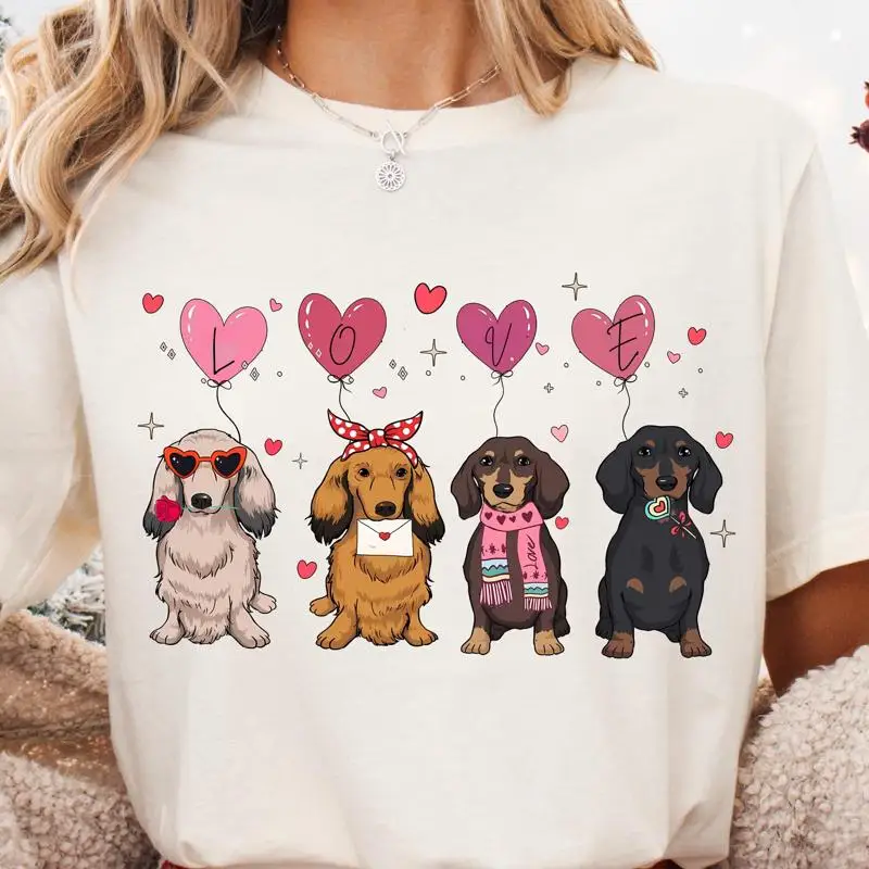 

Valentine dog shirt Dachshund T Lover Mom Funny Doxie Mama SweaT