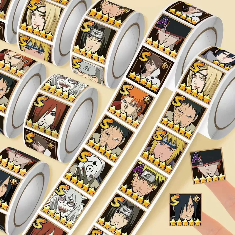 New 500pcs/roll Narutos Kawaii Stickers Luggage Graffiti Toy Decals Decoration Sticker Gift Closure Sticker