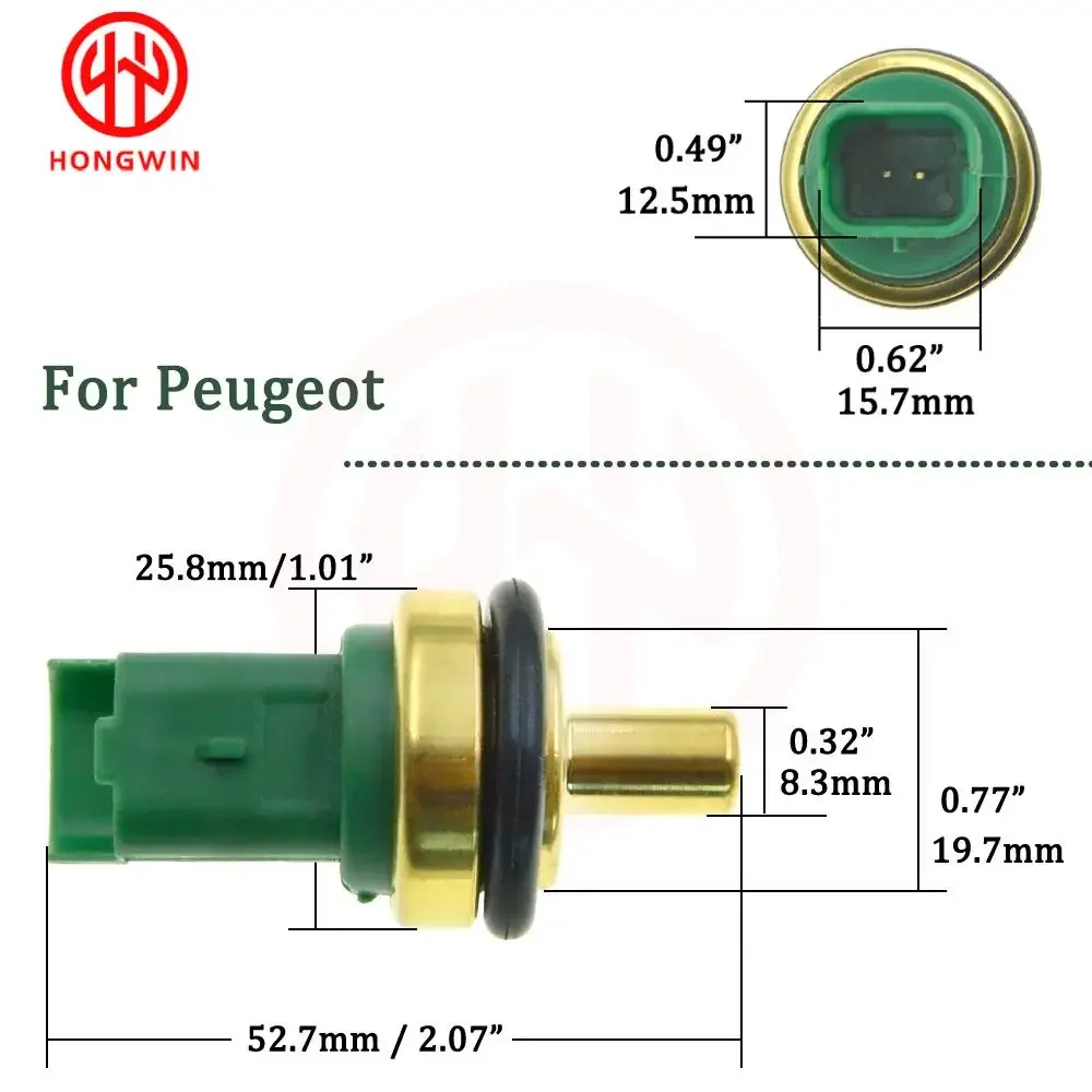 Coolant Water Temperature Sensor OEM 1338.C1 9655414180 Fits Peugeot 206 307 Citroen Xsara Picasso TU3 TU5 Engine Cooling System