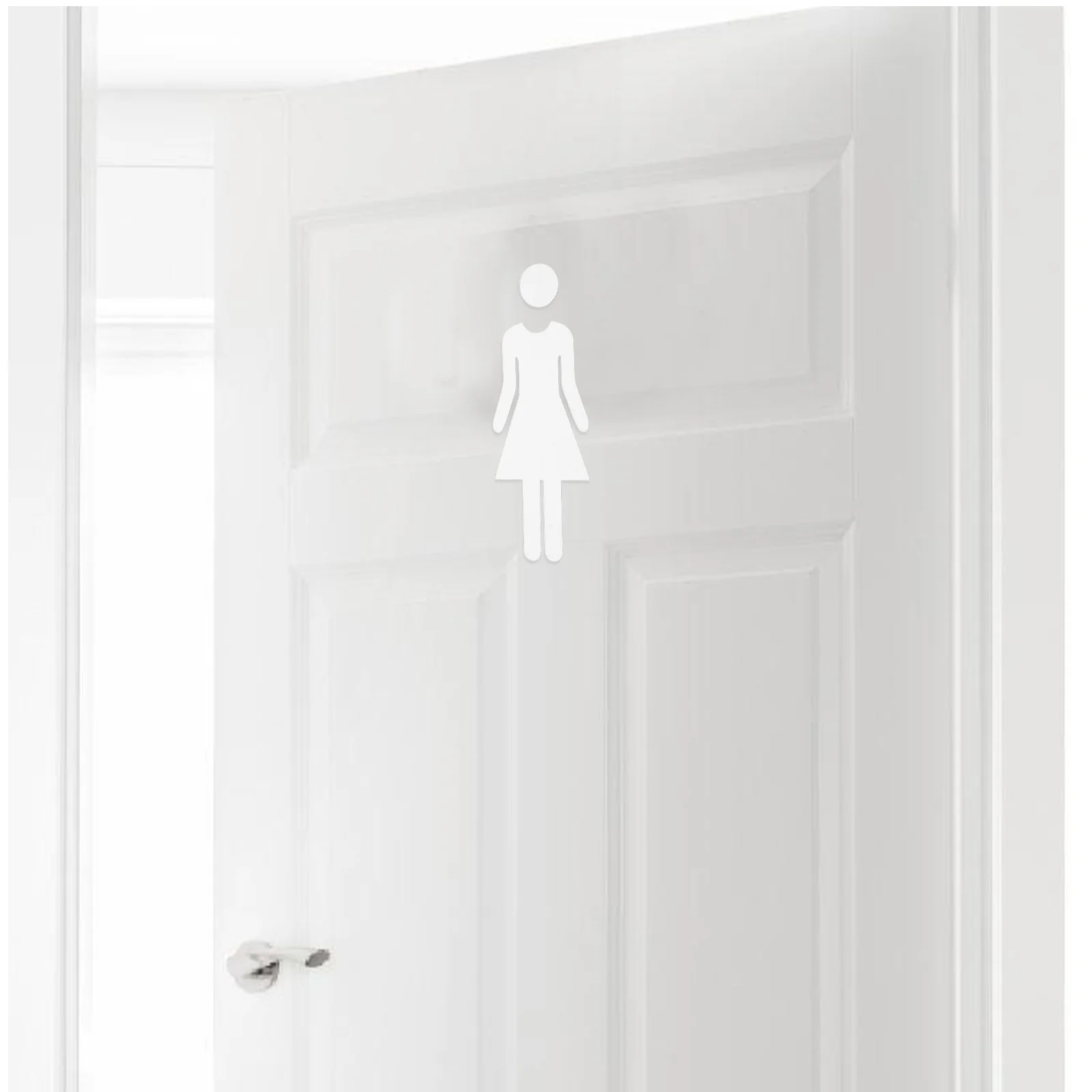 

6Pairs Unisex Bathroom Restroom Acrylic Sign 20Cm Self Adhesive Toilet Door Sign for Business Office Washroom Identification