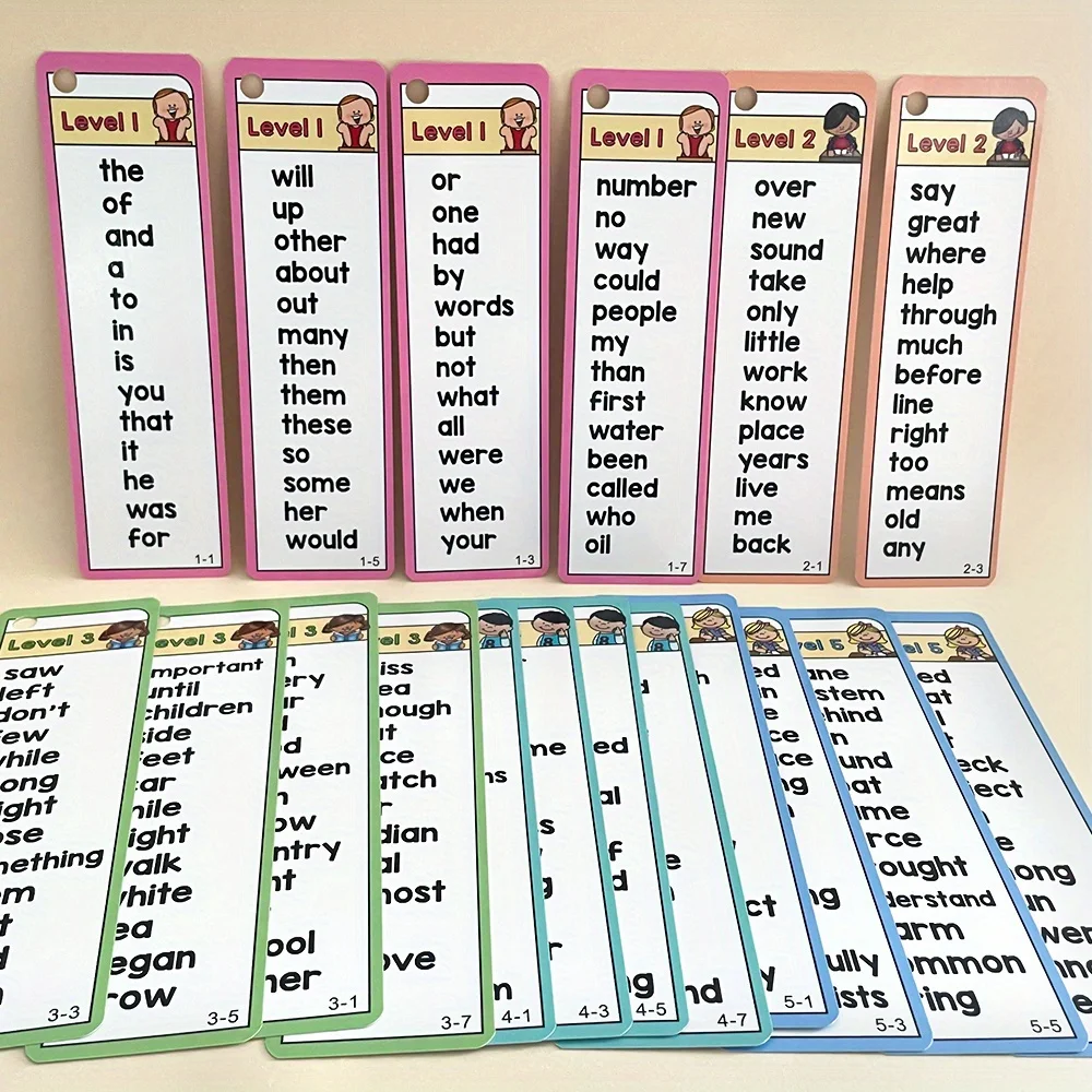1000 Sight Words Flash Cards for Kids Aged 6-10 Fun Learning Activity with Double-Sided Cards Leveled Word Games Educational Toy