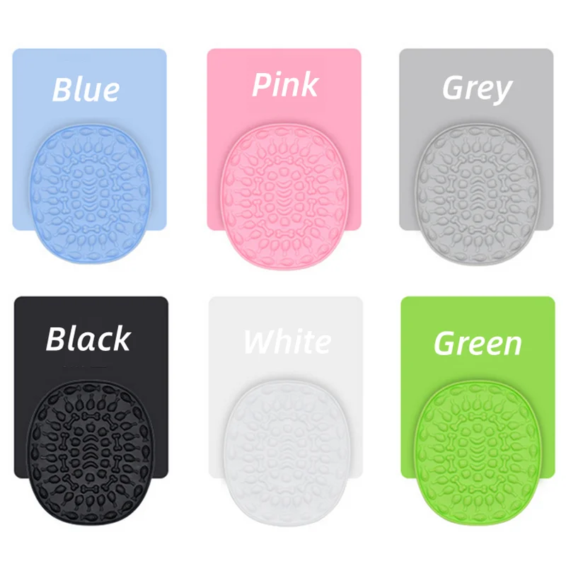 Silicone Dog Lick Mat Pet Slow Food Plate with Suction Cup Dog Food Training Feeders Bathing Uneasy Distraction Lick Mat