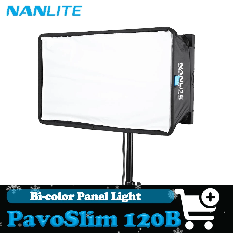 Nanlite PavoSlim 120B Bi-color Panel Light 2700k-6500k 150W Photography Fill Light Built-in Light Effext control with App