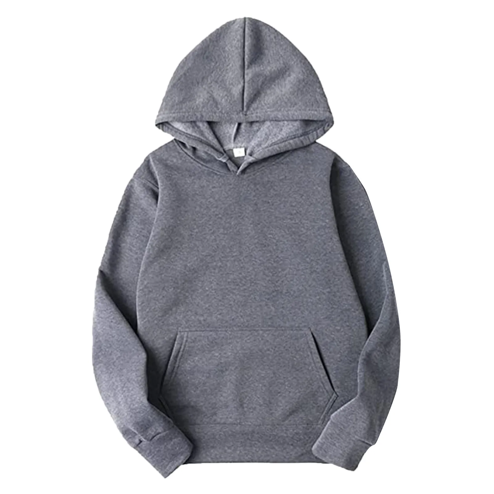 

Men Hoodie Autumn Winter Fleece Solid Color Oversized Loose Plus Size Hooded Pullover Sweatshirt Tops Warm Tracksuit Streetwear