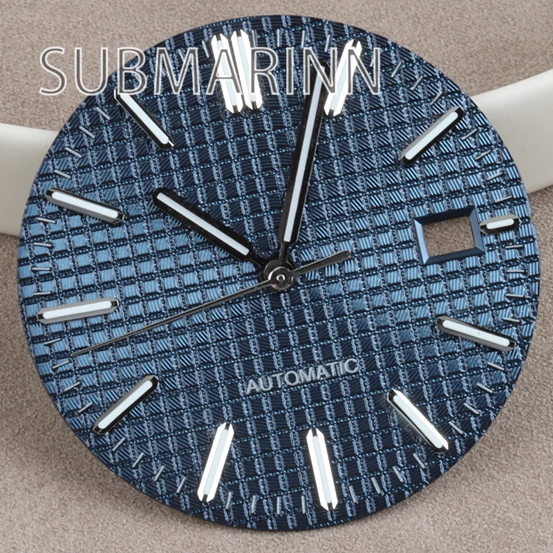 31.8mm Nh35 Dial Hands No Logo Suitable for Nh35 Nh36 Movement Royal Oak Case Green Luminous Watch Modification Accessories