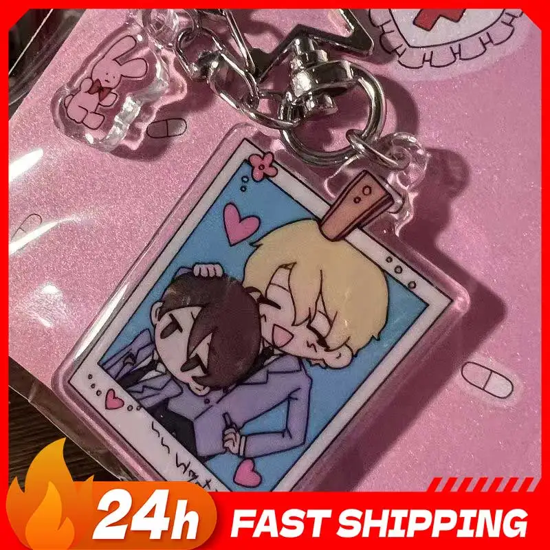

Tamaki Suoh Figure Star Acrylic Keychain Ouran High School Host Club Anime Peripherals Kyoya Ootori Acrylic Pendant Toys Gifts