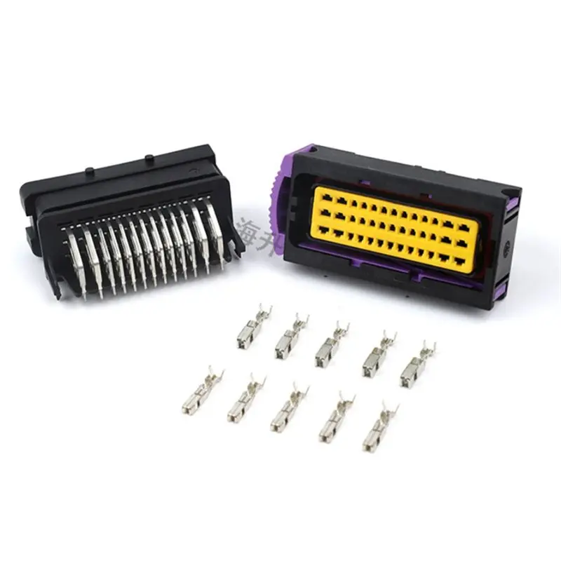 A99E-Aluminum Shell Plug 39 Pin ECU Box For Car Control Box Generator Panel Connector Socket Terminal