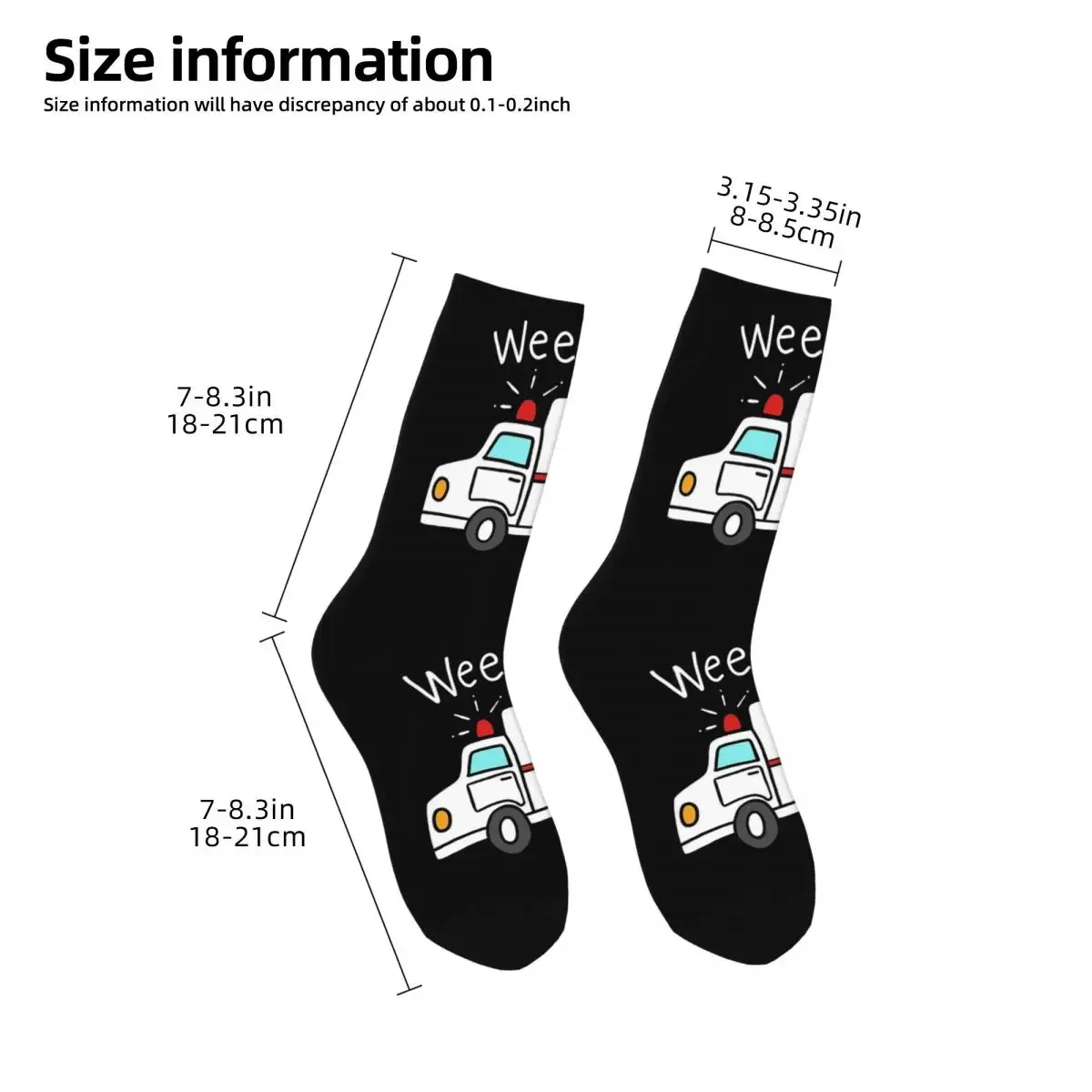 Paramedic Ambulance Socks Harajuku Super Soft Stockings All Season Long Socks Accessories for Man's Woman's Gifts