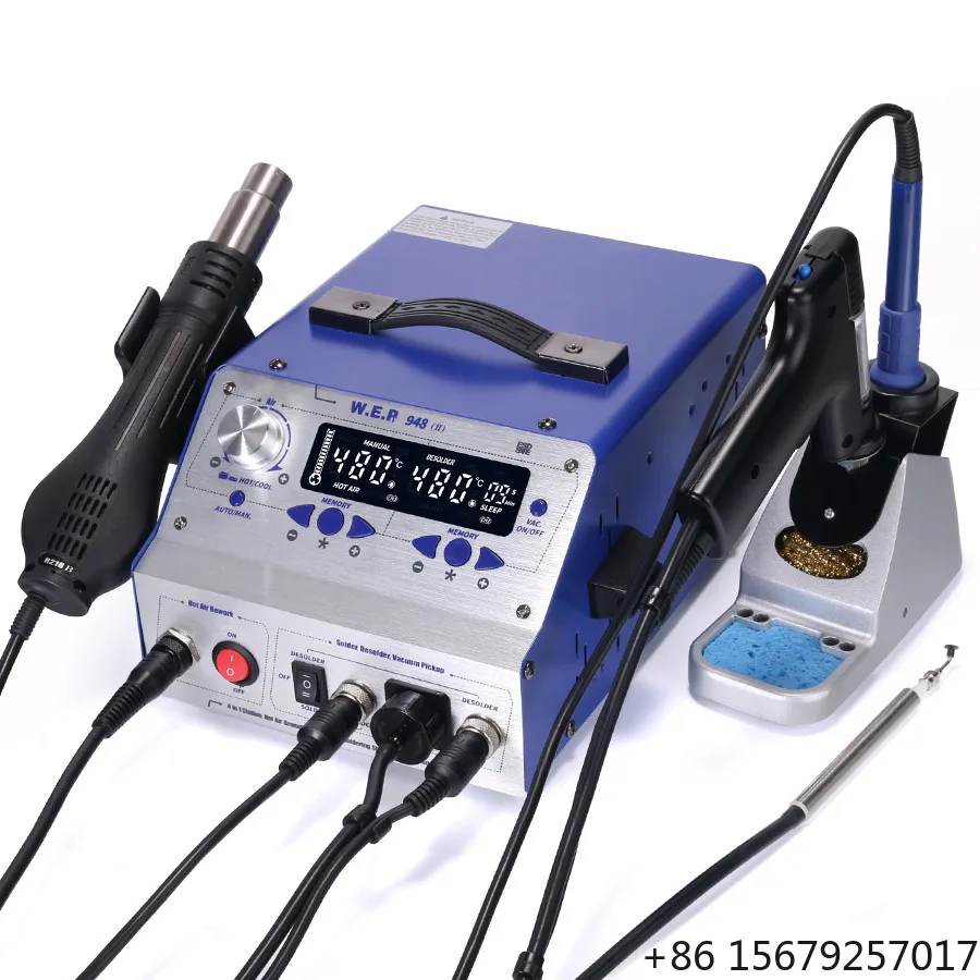 4 in 1 Desoldering Soldering Iron BGA Rework Station Hot Air Suction Desoldering Gun WEP 948-II BGA Rework Station
