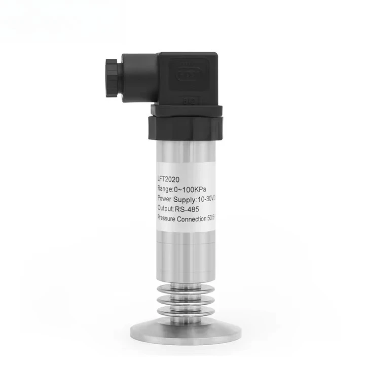 Clamp Type Anti-blocking Flush Diaphragm Pressure Transmitter Sensor Silicon Flat Film Sanitary Pressure Transducer Sensor