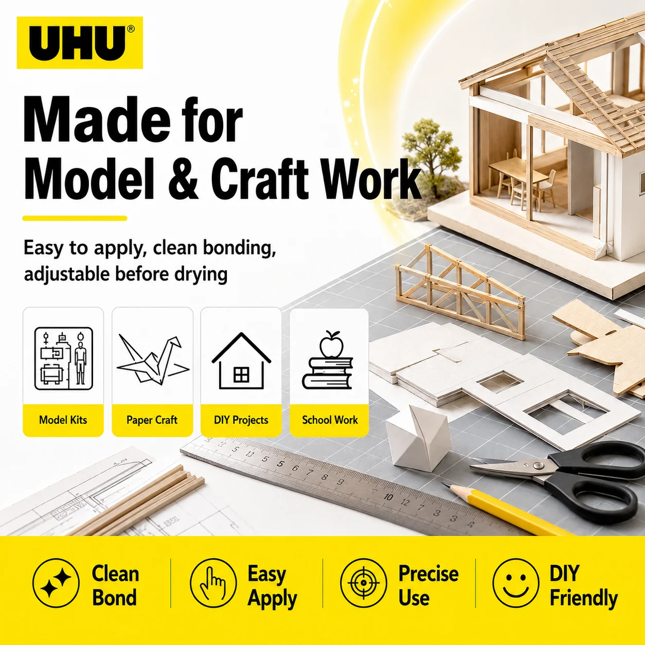 Универсальный клей UHU, прозра – обзор и цена Woodworking Shoes