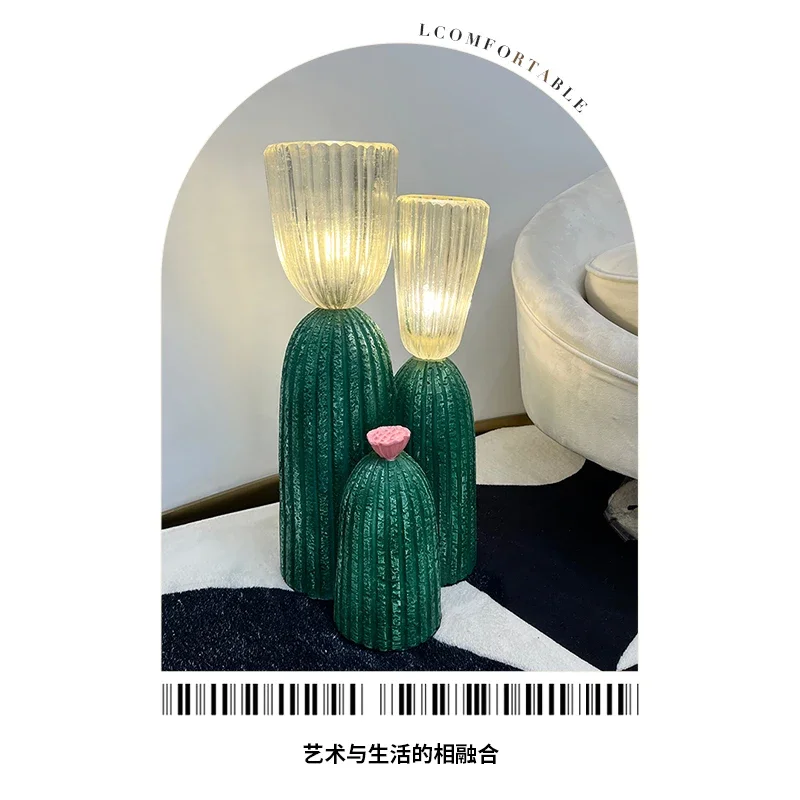 Cactus table lamp creative personality postmodern living room bedroom entrance atmosphere ornament decoration