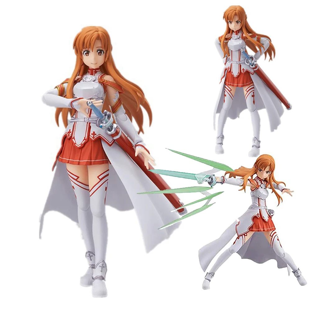 

15CM Anime Figure SAO Yuuki Asuna Figure Standing Action Figure movable Toy PVC Yūki Asuna Collectible Girl Boy Christmas Gift