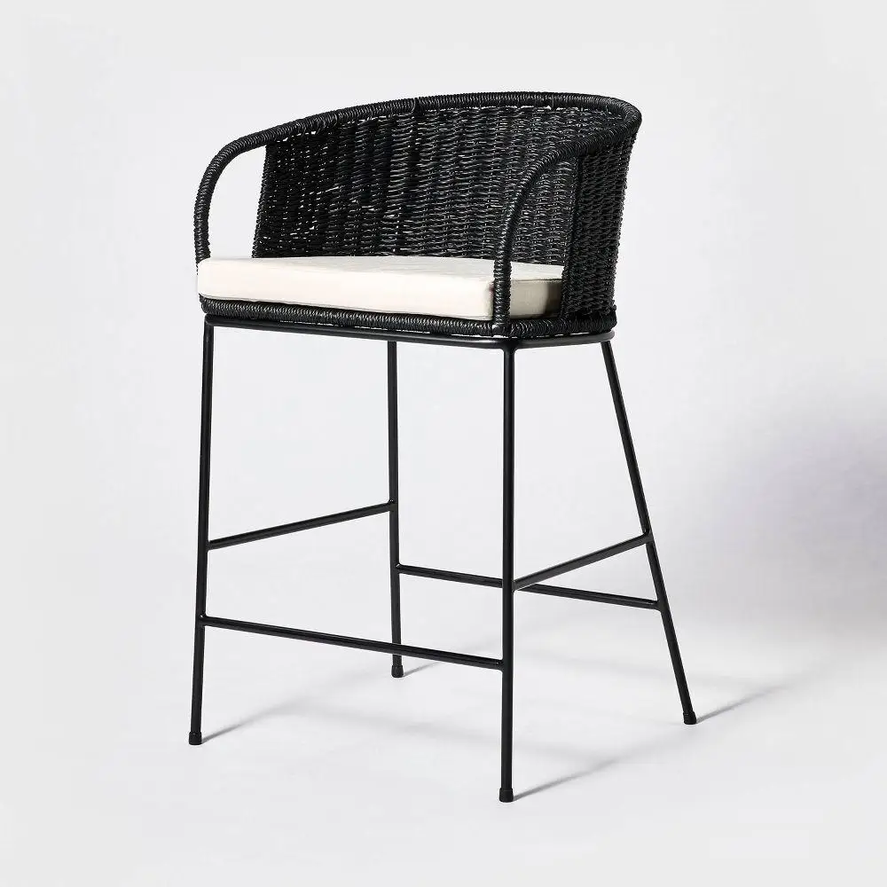 

Барный стул Westcliff Seagrass Counter Height, черный — порог, разработанный с