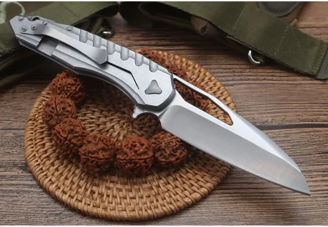 Mict Custom Sigil Magic Rune D2 Blade All Steel Pocket Folding Knife Tactical Rescue Hunting Camping EDC Survival Tool Knives