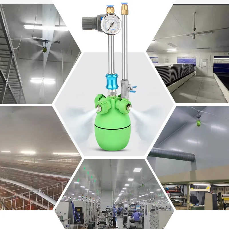 Brumisateur d'humidificateur de brume de refroidissement, Textile d'humidificateur de brouillard sec, système d'humidification industriel