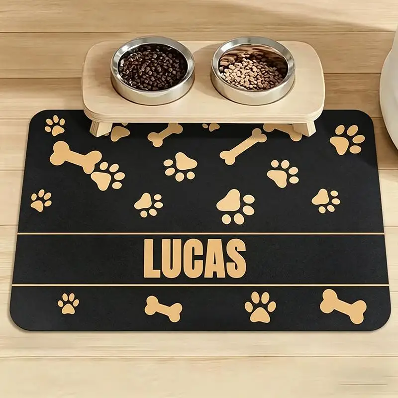 Diatomaceous Mud Pet Placemat for Food and Water Bowls Quick Drying Non Slip Waterproof Mat for Dogs and Cats 1pc