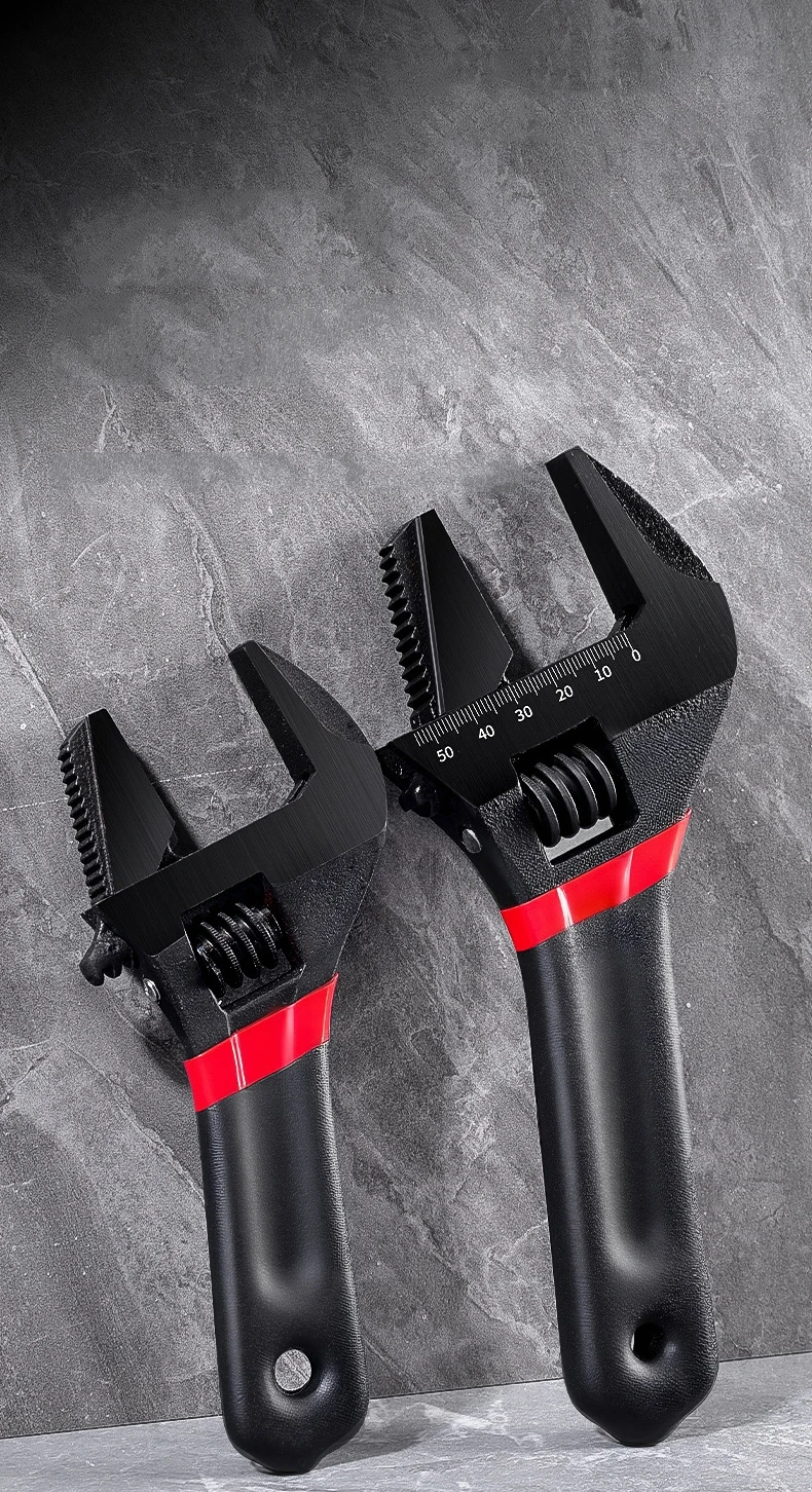 6/8-Zoll Verstellbarer Schraubenschlüssel, Übergroßer Offener Badezimmer-Schraubenschlüssel, Mini-Kleinschlüssel mit Großem Durchmesser und Kurzem Griff – Detail 1