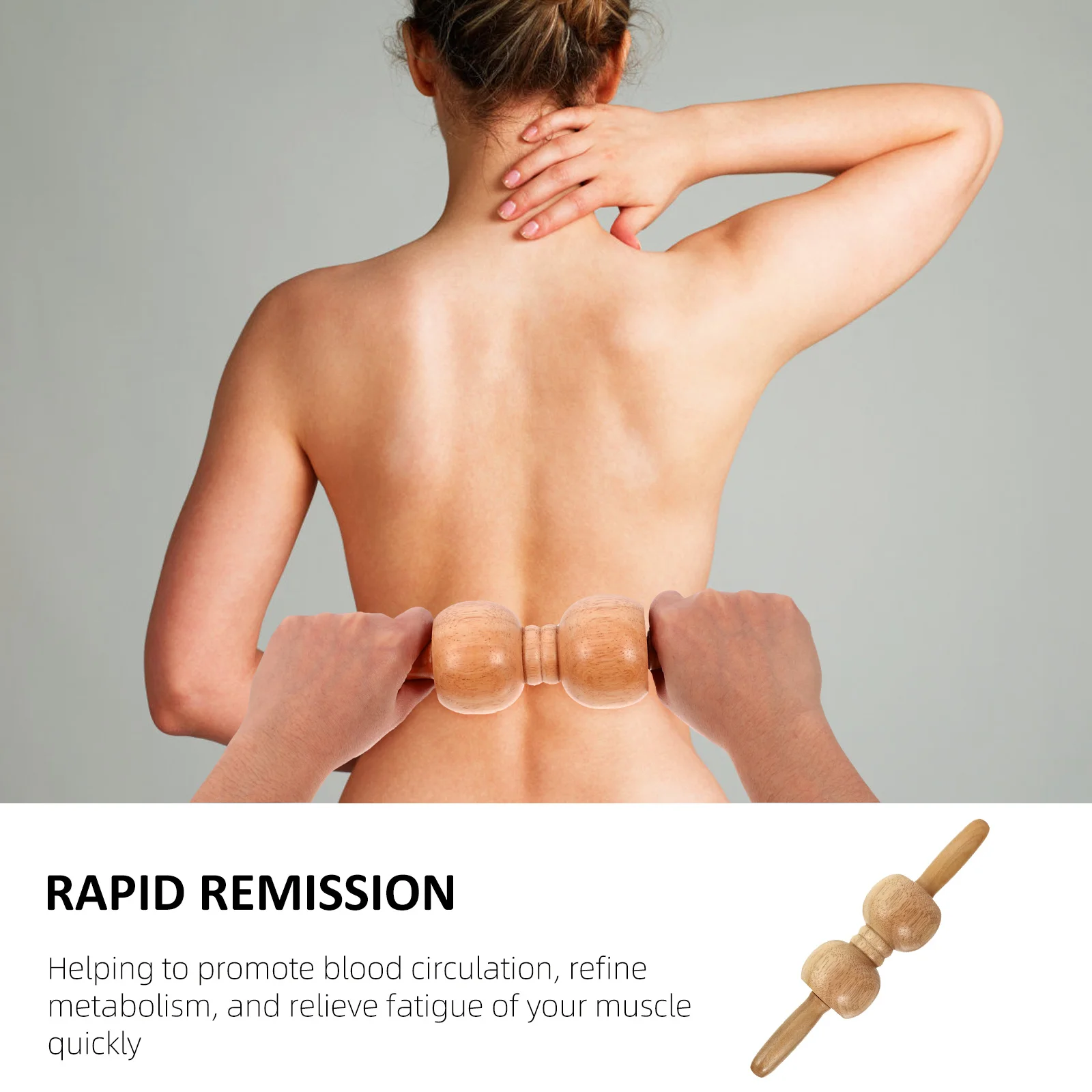 

1Pcs Shoulder Neck Massage Stick Portable Muscle Roller Relieves Fatigue Promotes Blood Circulation Full Body Handheld Massager