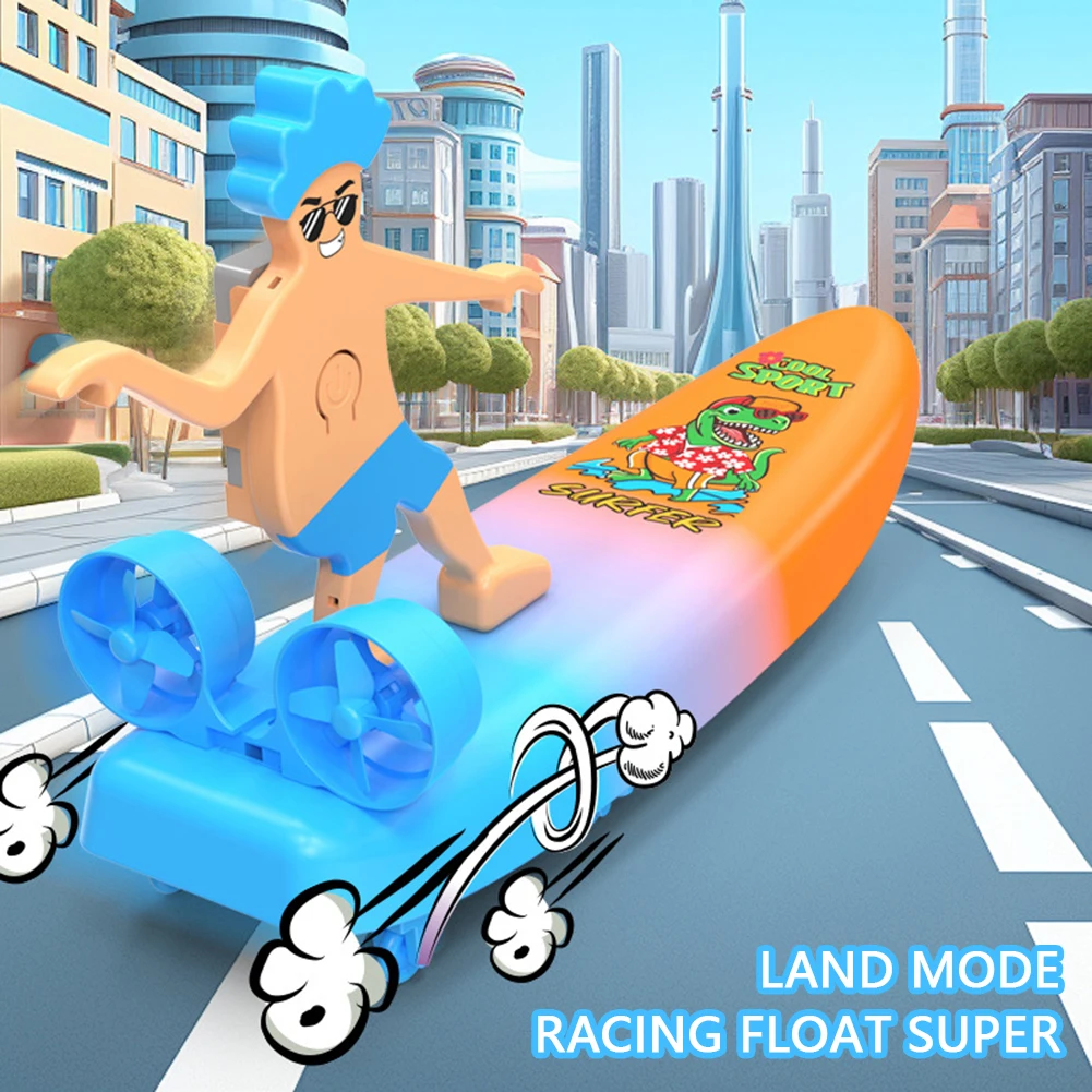 Bateau télécommandé à dérive amphibie, planche de surf 2,4 G, double vitesse, bateau de course à grande vitesse, bateau étanche, jouet de divertissement