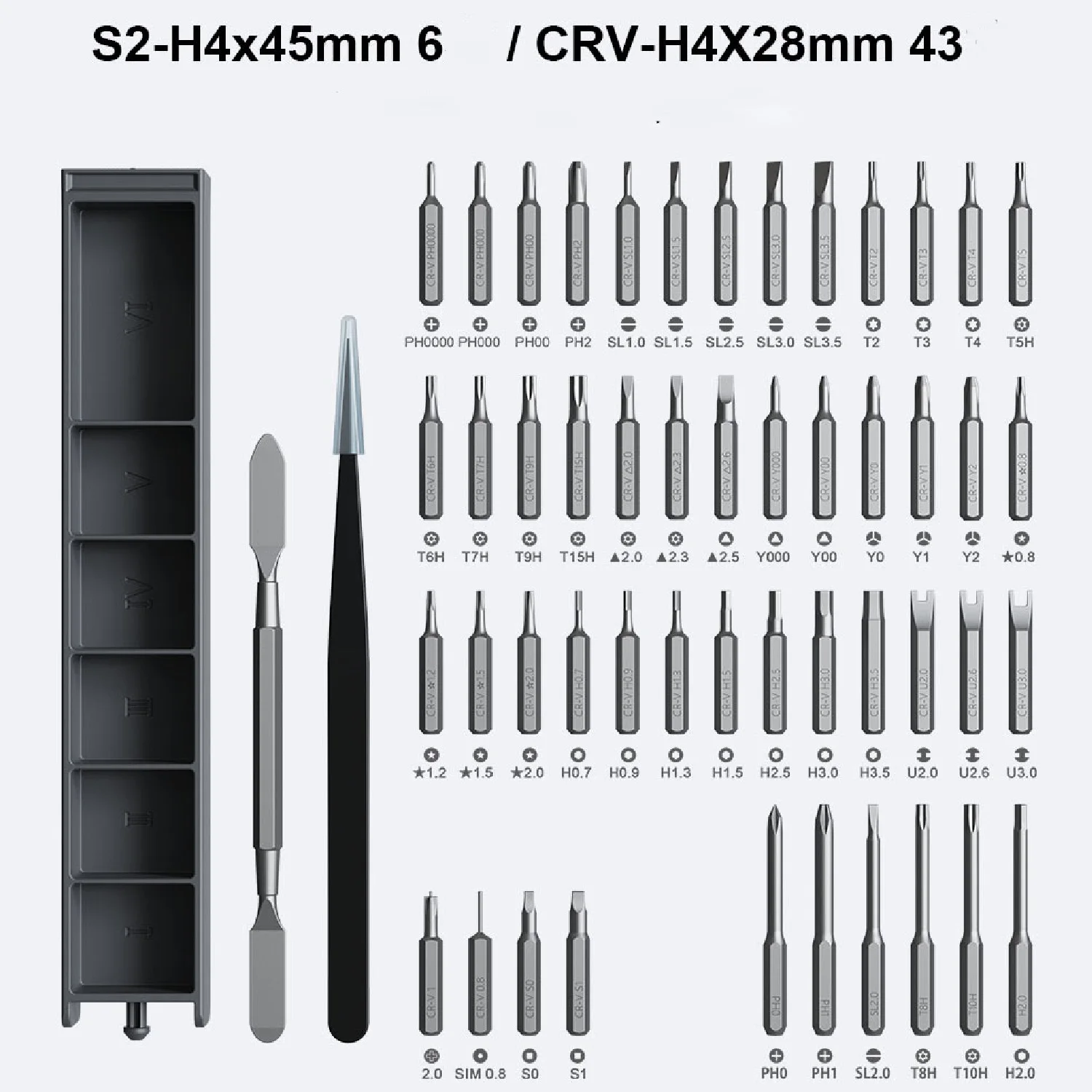 Precision Electric Screwdriver Set with LED Screen, 54 in 1 Mini Rechargeable Battery Power Repair Tool Kit with 0.3N.m, Leather